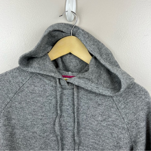 Boden Clarice Hoodie Sweater Size Small Gray Metallic Stripes Cashmere Blend - Picture 5 of 11